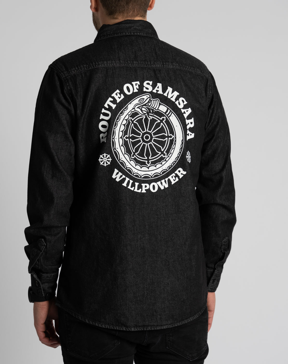 "Route of Samsara" Denim Shirt