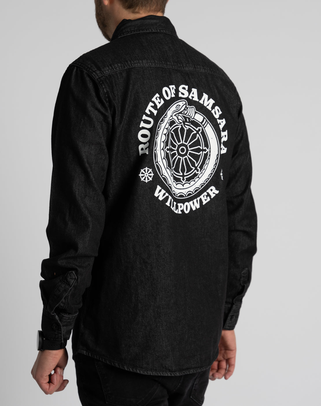 "Route of Samsara" Denim Shirt