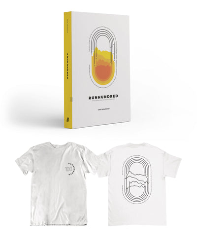 RUNHUNDRED Book + Shirt Bundle (White)