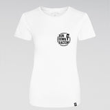 "Run Down Racism" Female Racing Shirt (White)