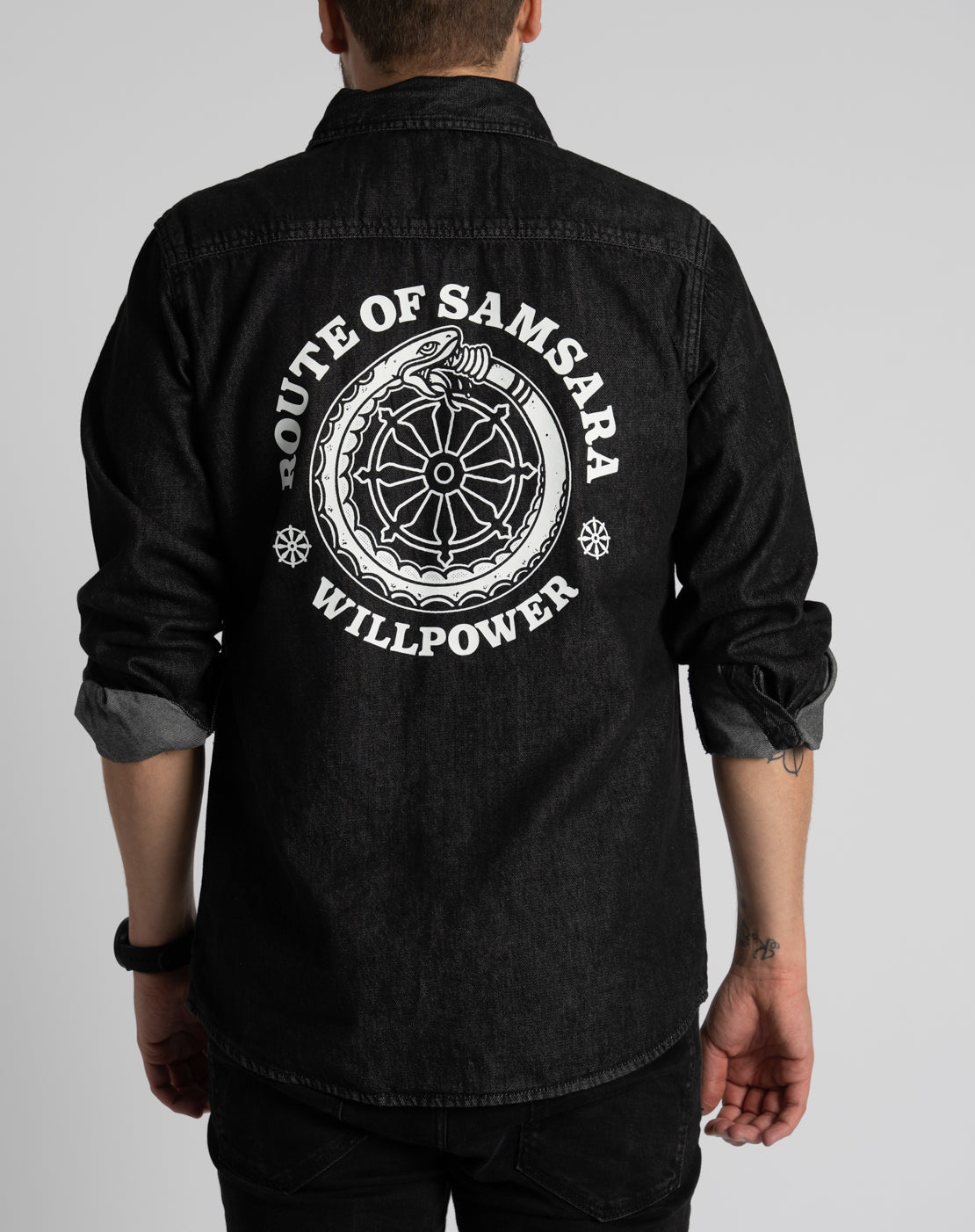 "Route of Samsara" Denim Shirt