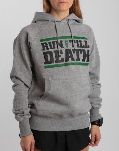 "Run till Death" Hoodie (Light Grey)