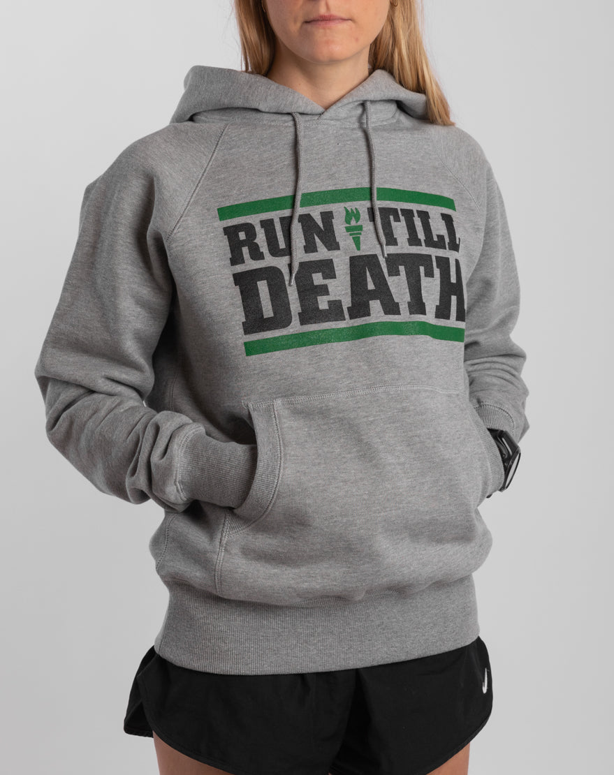 "Run till Death" Hoodie (Light Grey)