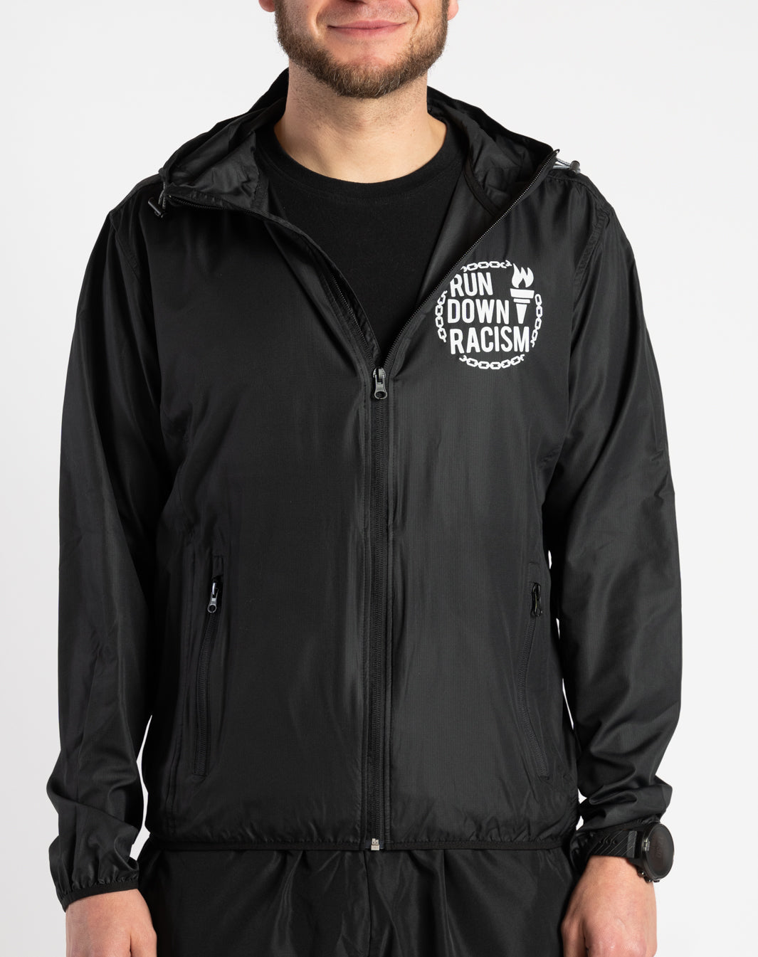 "Run Down Racism" Running Windbreaker
