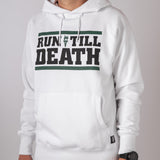 "Run till Death" Hoodie (White)