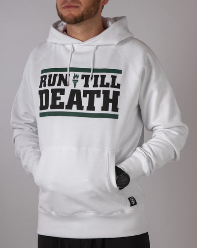 "Run till Death" Hoodie (White)